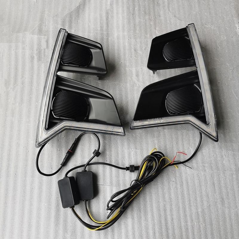 High-Brightness Turn Signal LED Daytime Running Light Fog Lamp Cover for Isuzu D-Max Dmax 2020 2021