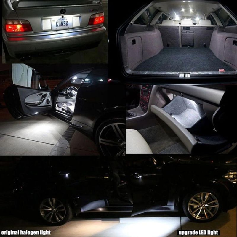T10 1206 68 SMD White LED Bulbs W5w 194 927 161 Socket Type LEDs Cars Pathway Lighting Reading License Plate Lights 12V