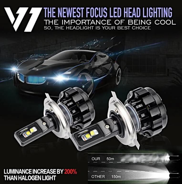 V1 X3 S2 12V Auto LED Headlights