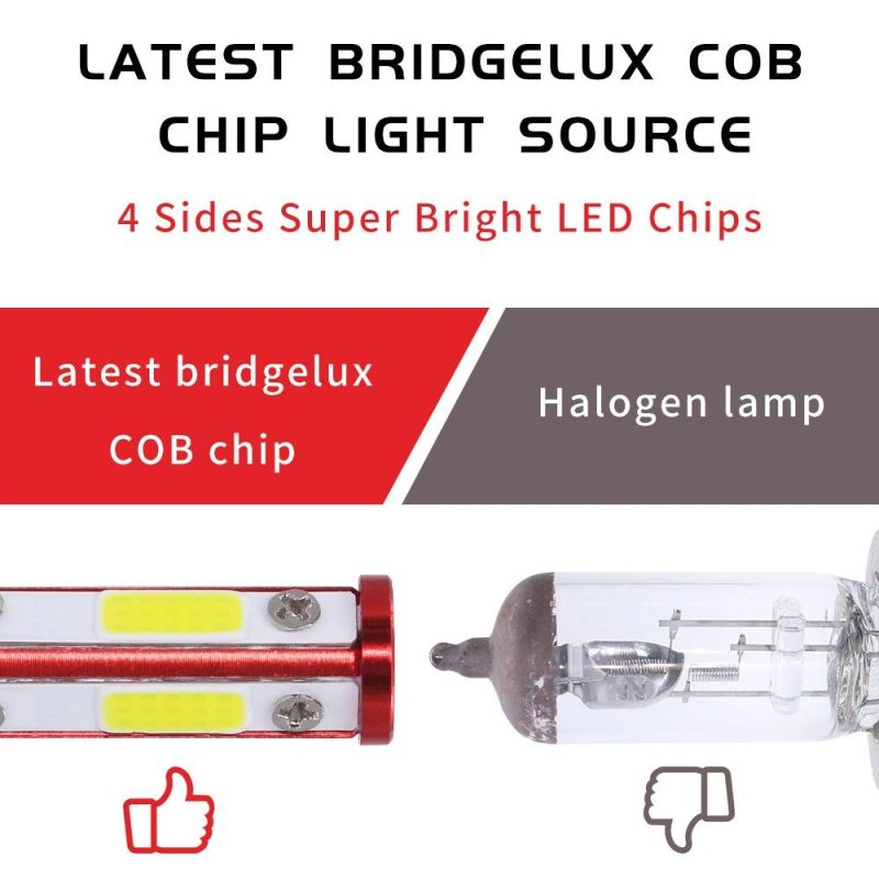 4side H4 LED COB Headlamp Bulbs H7 H8 H9 H11 9005 9006 H4 H13 9004 9007 LED Fog Auto Ead Lights Lamps