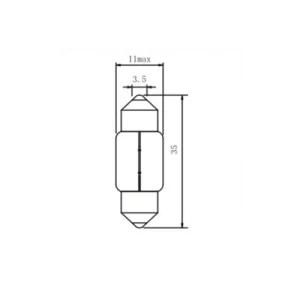 T11 C5w 24V 5W Sv8.5 Festoon Halogen Bulbs Backup Fog Stop Auto Lamps Tail Turn Lights for Car Bus and Truck