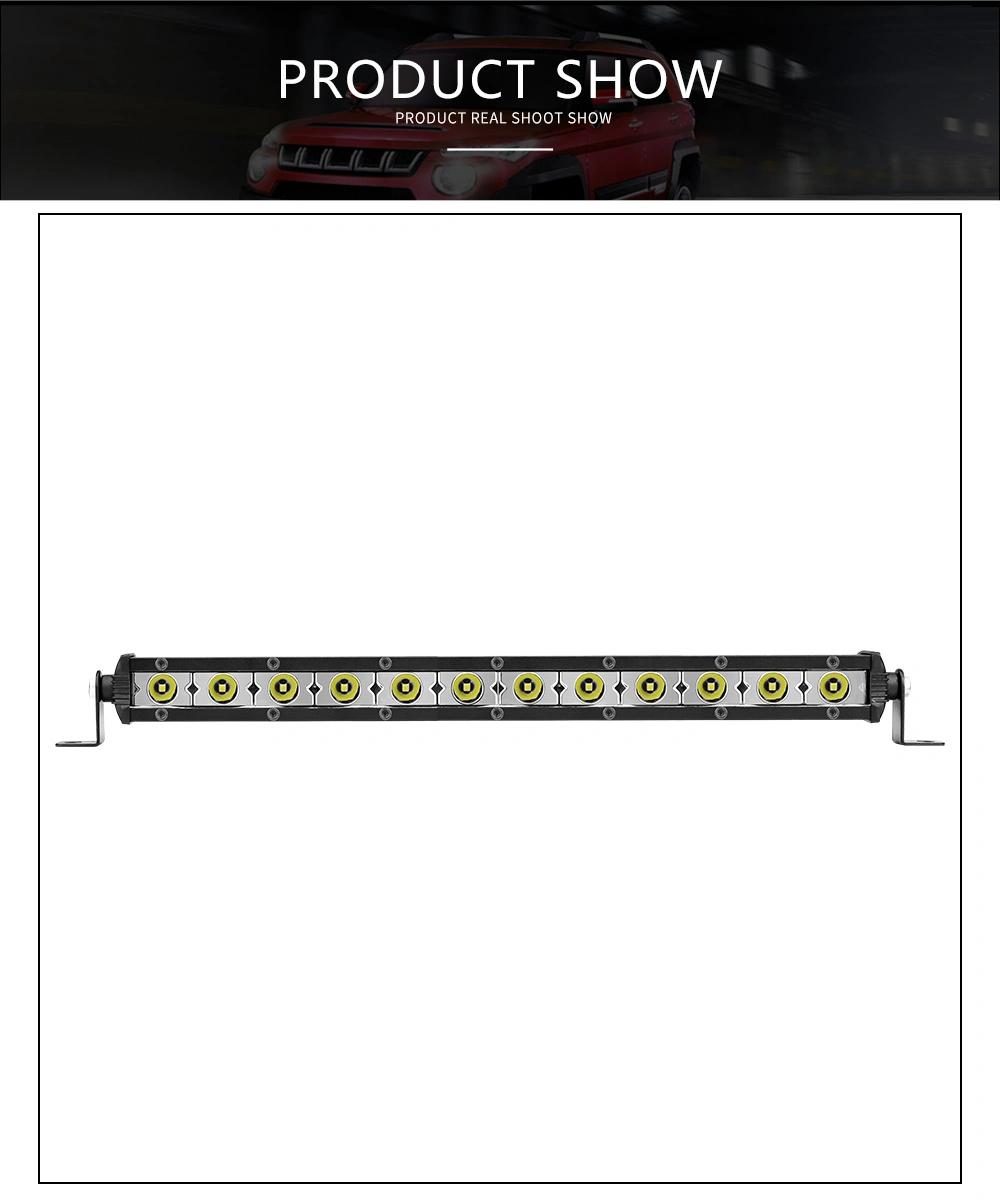 Dxz Ultra Thin Light Bar 3030 12 LED Work Light Single Row Spotlight Car Parts Lighting System
