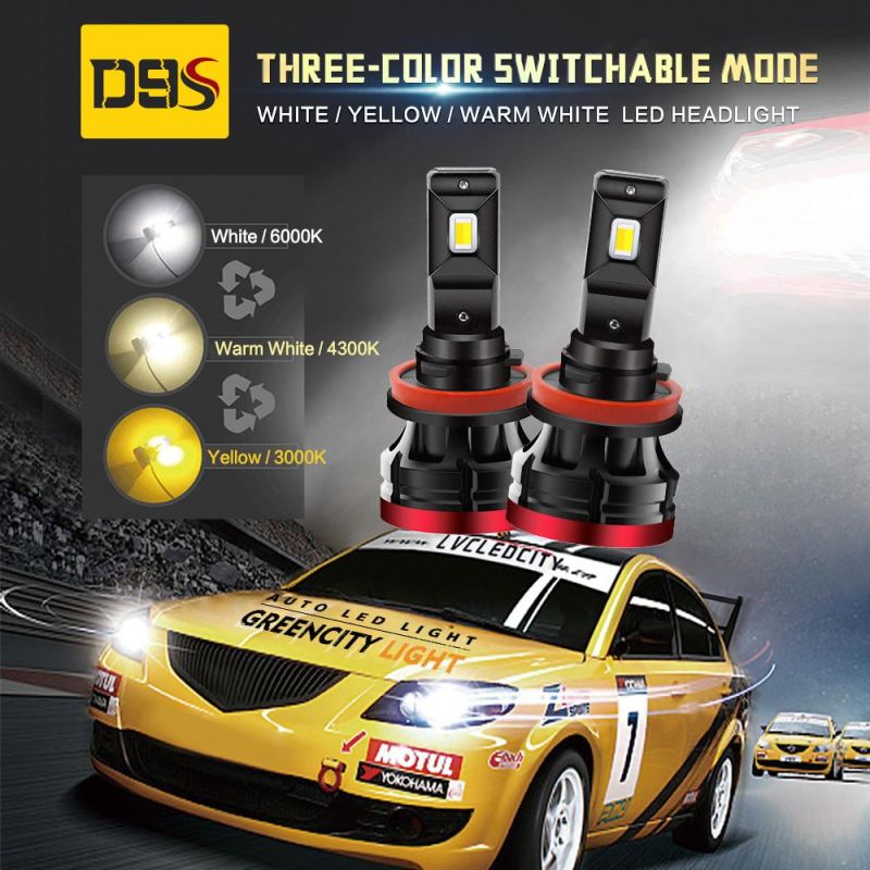 New Model D9s LED Headlight 9012 9005 9006 H1 H7 Bulb Car LED Lighting 55W 7035 LED Chips Auto Lamps LED Light Bulb