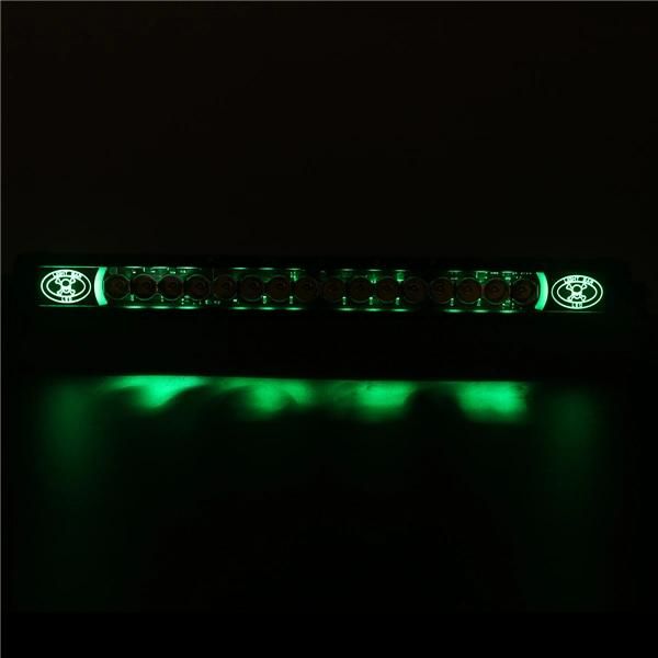 New Products 60W 6000K Green Color Skull Series Single Row LED Light Bar 4X4 Offroad Light Bar