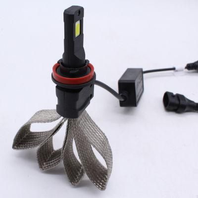 Slim Fanless 6000lm H4 Car LED Headlight Gt7