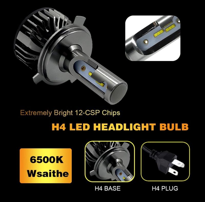 Super Bright Car Headlight F2 H4 LED Headlight Csp LED H8 9005 Hb3 9006 Hb4 H1 16000lm Auto Lights White 6500K 12V 110W Auto Lamps