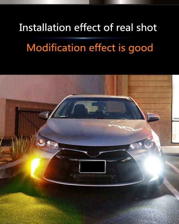 Auto Parts Car S5 LED Bulb Brightest 6000lm 9006 with White and Yellow Dual Color LED Headlight