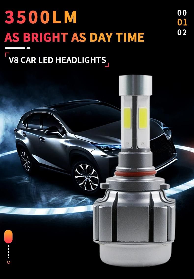 High Power Super Bright Waterproof 9005 Bulb with Fan 9006 Car LED Headlamp