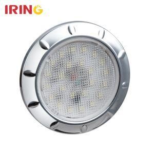 12V 24 SMD LED Interior Chome Ceiling Light for Car Truck Trailer (IEL0700C)