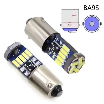 2PC Ba9s LED Bulb T4w 15 SMD 4014 LED Light Car Marker Light Interior Reading Light Reverse Auto Parking Bulbs 12V