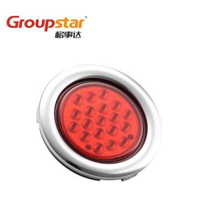 Car Parts Manufacturer Factory Price DOT E-MARK UV PC 4 Inch Round LED Trailer Tail Lights Car Light