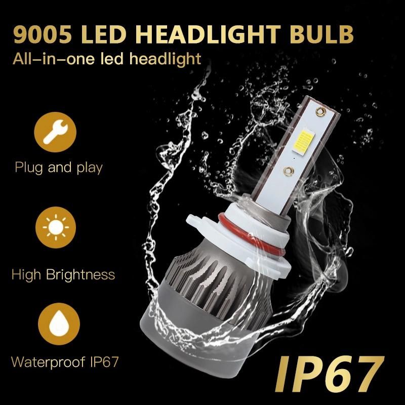 2PCS 6000K H7 LED H4 H1 H8 Hb4 H11 H3 Hb3 LED Canbus 9005 9006 H13 H9 9004 9007 Car Headlight Bulbs 72W 8000lm 12V LED Light