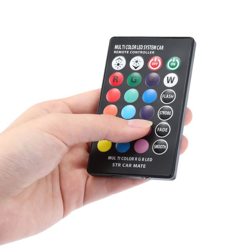 New 1 Pair T10 5050 Remote Control Car LED Bulb 6 SMD Multicolor RGB Side Light Bulbs BS CSL2020