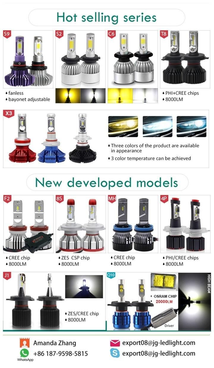 IP68 Super Bright Headlamp 60W 12000 Lumen Headlight Bulbs COB Fanless S9 H11 9005 9006 H7 H4 Auto LED Car Light