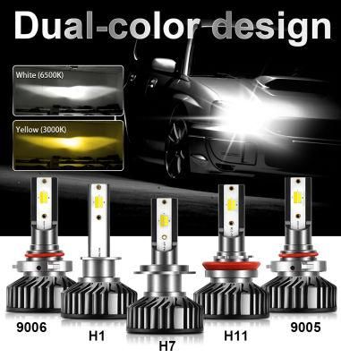3000K H11 Fog Light H4 LED H7 Headlight Bulbs 80W 12000lm Car LED Light Bulb 9005 9006 H27