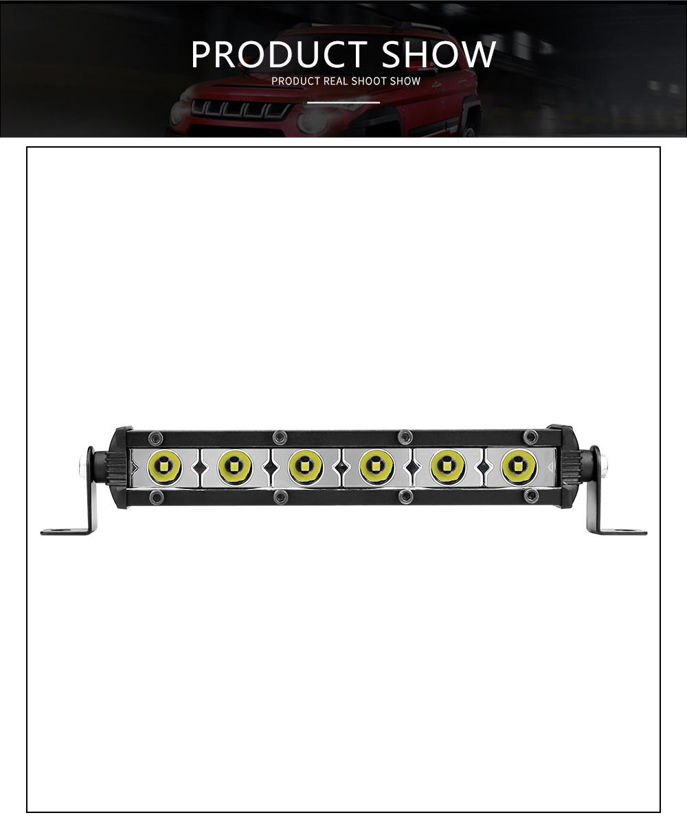 Dxz 3030 Light Bar 6000K Single Row 12-24V 18W 6LED Work Light Auto Parts Car Accessories Spotlight