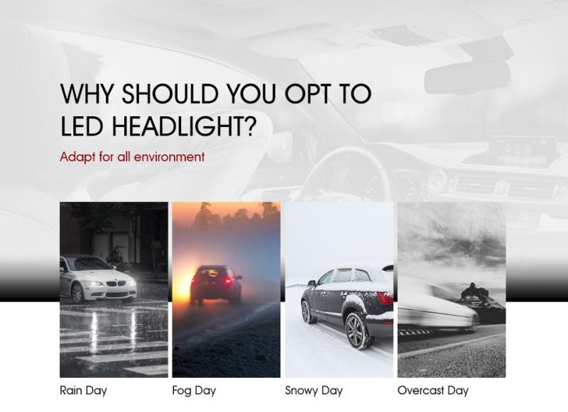 X7 4-Sided Car LED Headlights H1 H7 H11 9005 9006 H4 Headlights Fog Lights Headlights