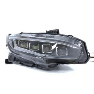 4 Lens Car LED Light Honda 2016 Civic X Right Hand Drive LED Headlight with Demon Eye