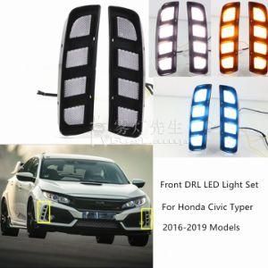 for Honda Civic Typer 2016 2017 2018 2019 Daytime Running Light LED Front Fog Lamp DRL Waterproof 12V Daylight