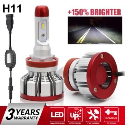 Free Sample Cooling Fan 8s 6500K Car H7 LED Headlight Conversion H11
