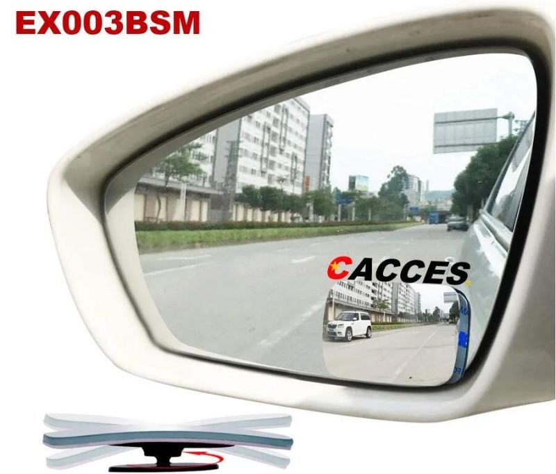 Factory High Quality Easy to Observe Car Side Mirror Blind Spot Mirror 2 PCS of Pack 2 Inch Round HD Glass Frameless Convex Car Rear View Fan-Shaped Adjustable