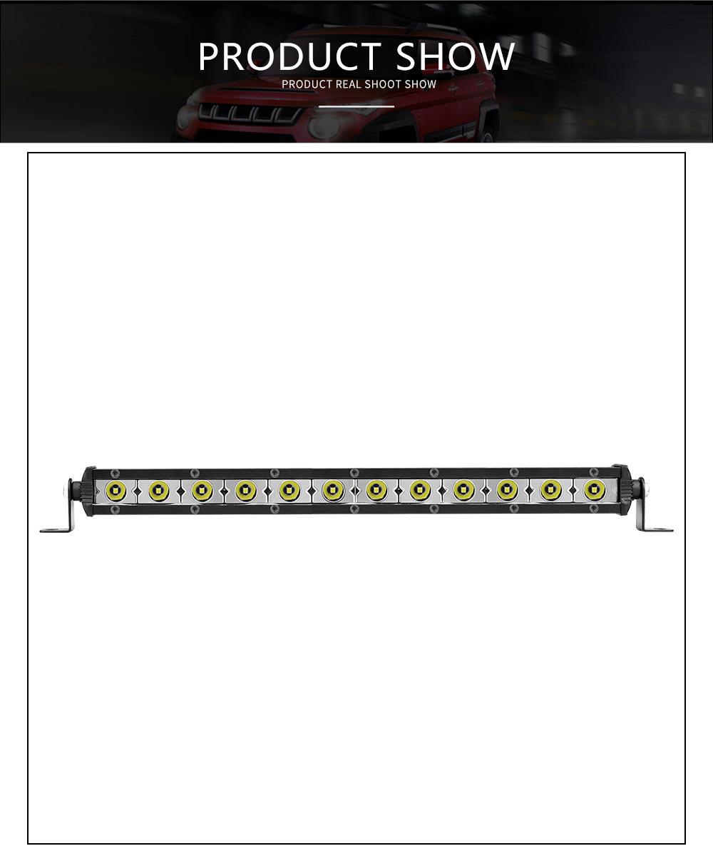 Dxz Ultra-Thin Small Single Row LED Light Bar 12LED 36W Car LED Work Light Auxiliary Lighting Spotlight Drivinglights