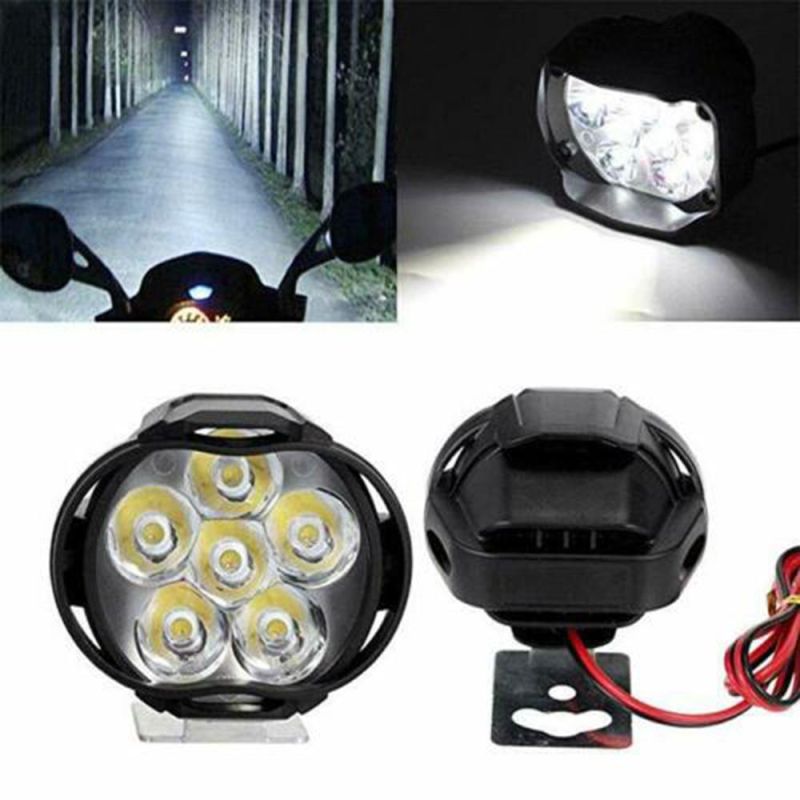Motorcycles LED Headlight 6500K White Super Bright 6 LED Working Spot Light Motorbike Fog Lamp 1200lm LED Moto Lights