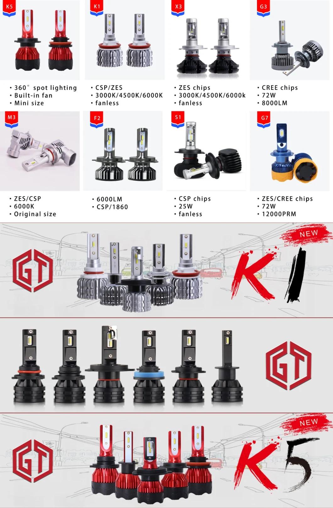 2PCS 6000K H7 LED H4 H1 H8 Hb4 H11 H3 Hb3 LED Canbus 9005 9006 H13 H9 9004 9007 Car Headlight Bulbs 72W 8000lm 12V LED Light