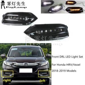 Front Bumper LED DRL Fog Lamp for Honda Hrv Vezel 2018 2019 DRL Fog Lamp Cover Daytime Running Lights