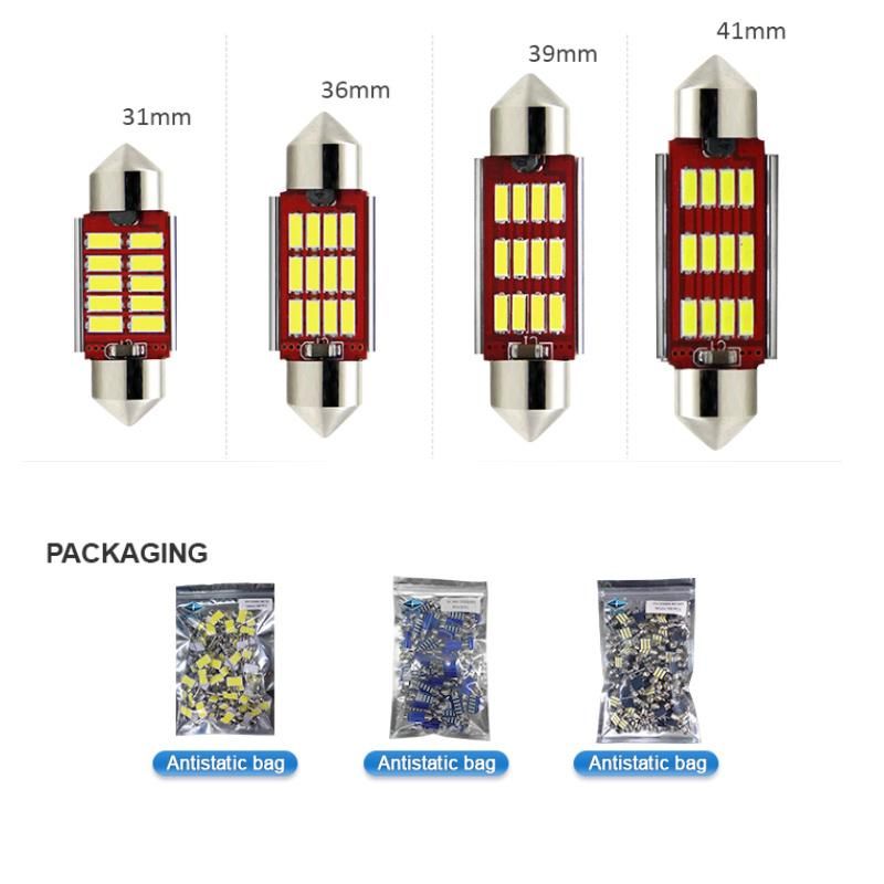 41mm Festoon Canbus 4014 12SMD C5w LED Reading Light for Car