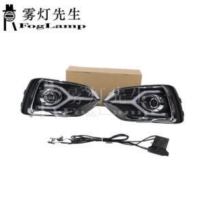 2PCS Daytime LED Driving Light for Hyundai Accent or Reina Verna or Solaris 2017-2018 Fog Lamp with Yellow Signal Light 2 Color