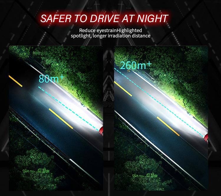 Weiyao V28 6500K 50W 6500lm Mini Motorcycle Car LED Bulb Yellow H4 LED Fog Driving Lights LED Headlight