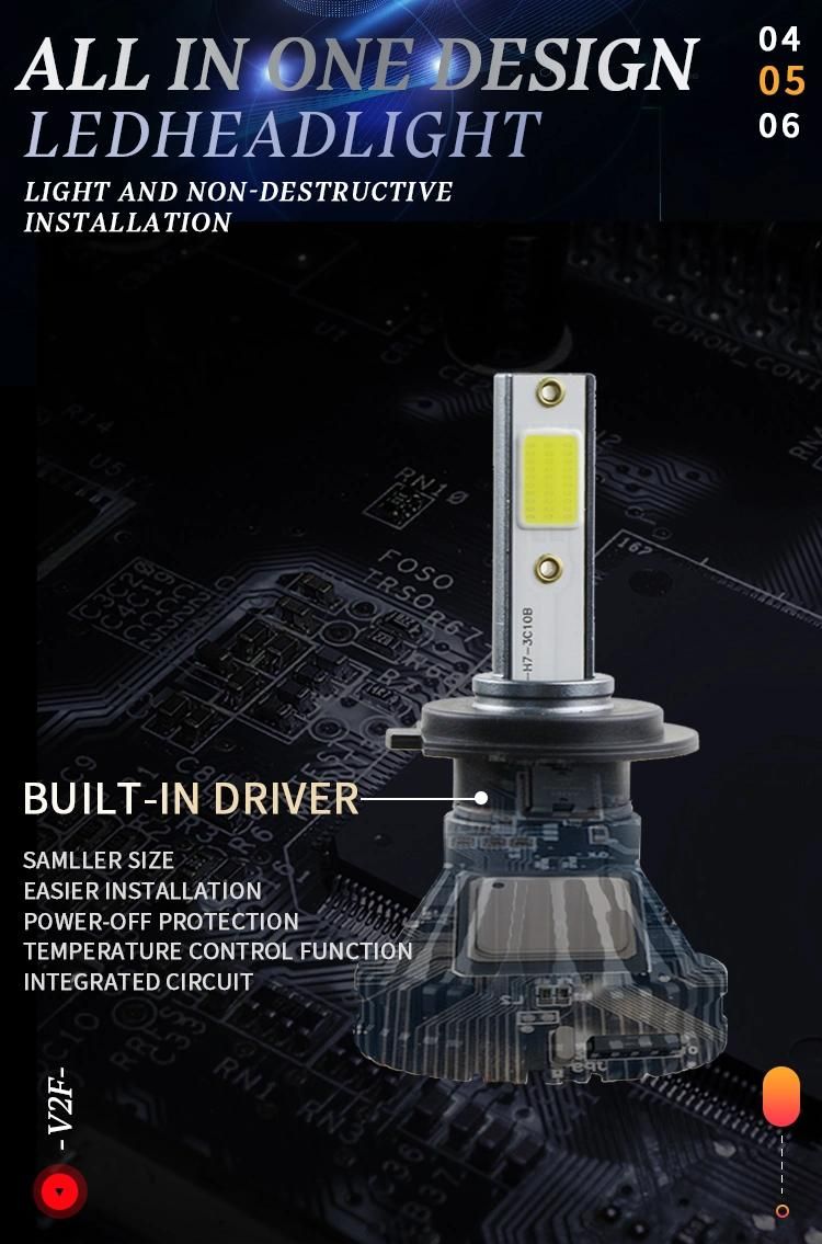 V2f 5202 20W Canbus Error Free 9005 Hb3 9006 Hb4 Car LED Light H7 H11 LED Bulb Cheap LED Headlight Kits 6000K