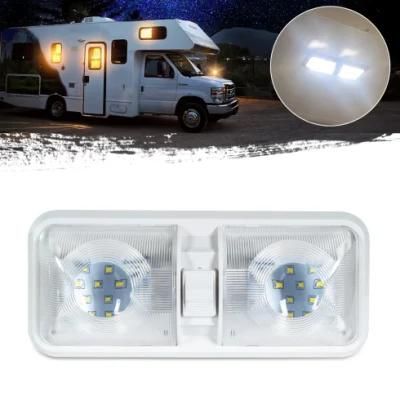 RV Boat Yacht LED 12V Double Dome Light Ceiling Interior Light for Camper Trailer Marine Motorhome