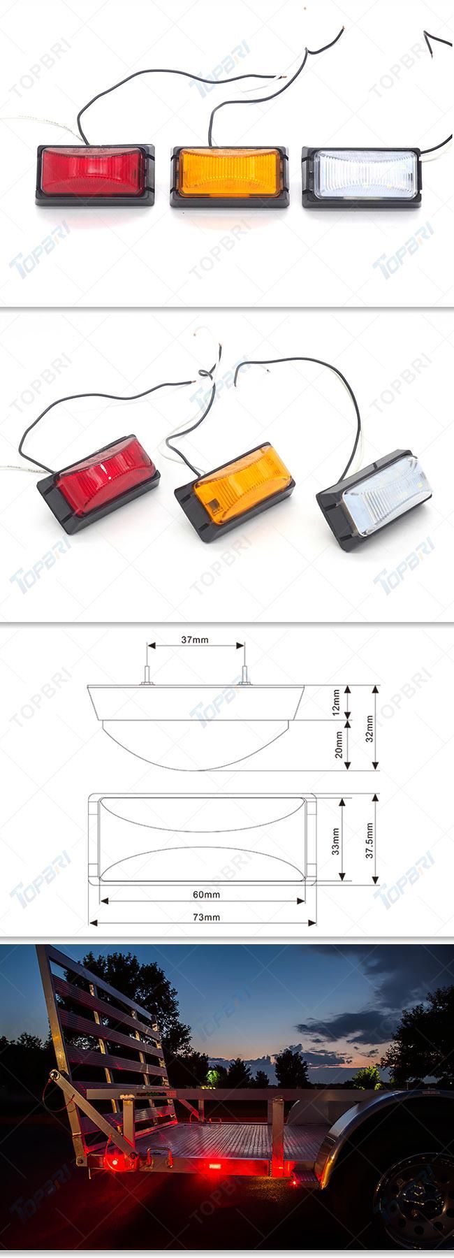 White Amber Red LED Side Marker Light for Trucks 4X4