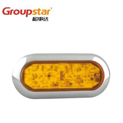 Manufacturer Oval Amber Jumbo Truck Trailer Arrow Direction Indicator 24V LED Signal Tail Lamps Car Light