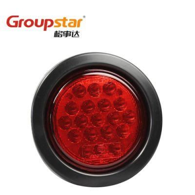 Auto Parts E-MARK DOT UV PC 24V 12V 4 Inch Round Stop Indicator Truck Trailer LED Tail Lights