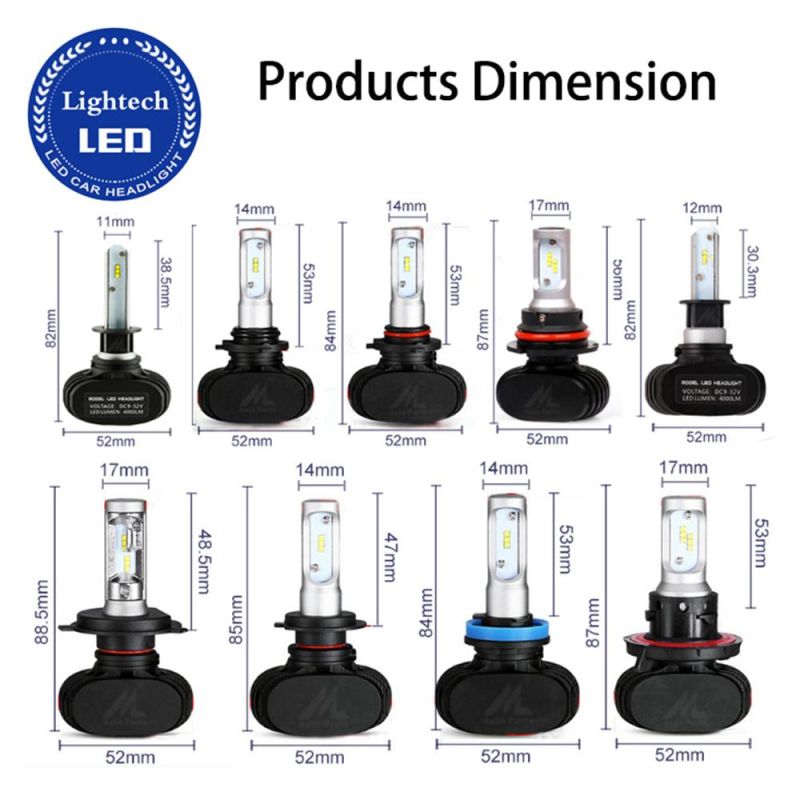 LED Car Welcome Door Light with K5 8000lm H7 H4 H11 9005 9004 Auto Headlight
