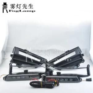 Car LED DRL Daylight for Honda CRV Cr-V 2020 2021 Yellow Turn Signal Daytime Running Light Fog Lamp Auto Driving Headlamps