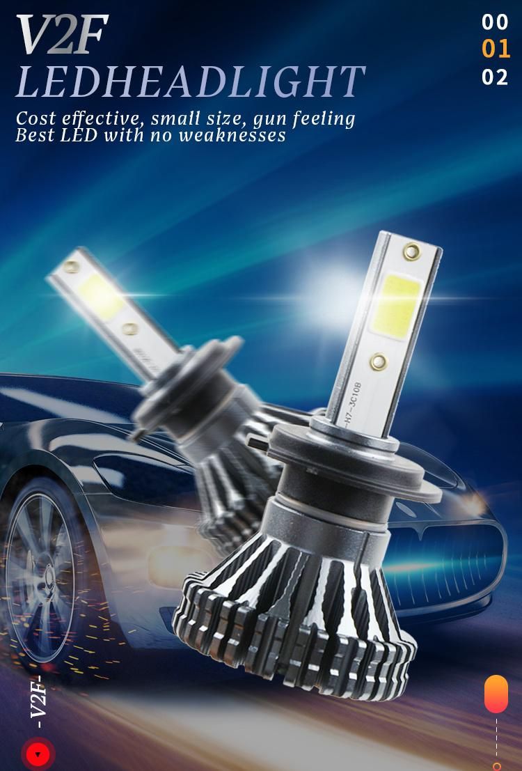 V2f Super Bright Csp Chip Fan Cooling Car Bulbs 2500lm 6500K LED Bulb 9005 9006 LED Headlight Bulb LED Headlamp