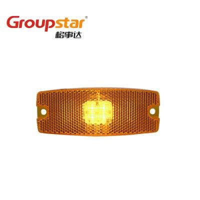 Car Light Manufacturer Rectangle 10-30V Trailer LED Outline Side Marker Lamp Reflector Lights for Truck Trailer