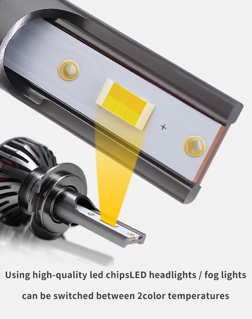6000lumen LED Replacement Bulbs for Cars 26W LED Ambient Lighting Car