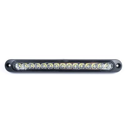 Waterproof E-MARK Red 12V 24 Volt UV PC LED Truck Trailer RV Stop Brake Tail Lights Bar Auto Lamp