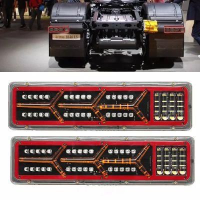 Waterproof Car Truck LED Rear Tail Light Warning Lights Rear Lamp for Lamborghini Trailer Caravans Ute Campers ATV Boats