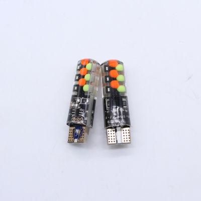 High Quality T10 RGB 6SMD Red Board with Remote Strobe Wide Light Car ED Control 5050 Colorful Reading Lamp