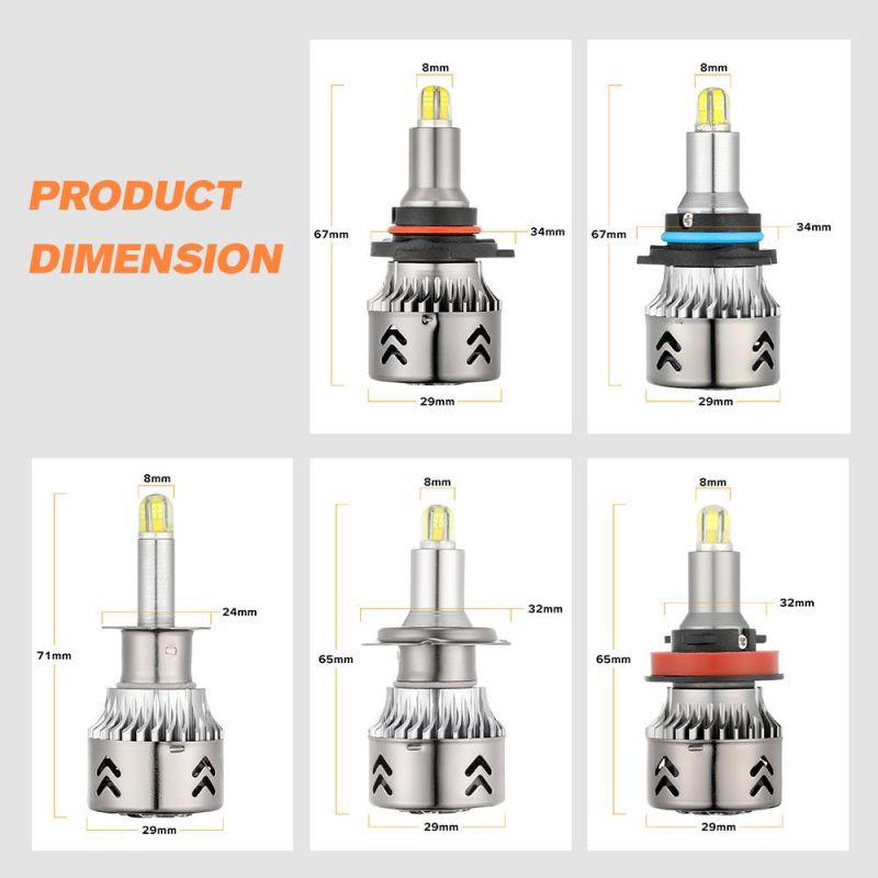 Wholesale 6 Sides LED Headlight 4 Sides LED Auto Lamps 8 Sides Car Light Bulb H7 LED H4