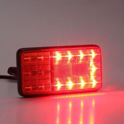 LED Auto Light 12V Rectangle Truck Trailer Rear Light LED Turn Stop Combination Tail Lamp