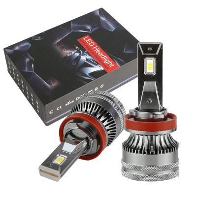 2021 V15 High Low Beam New Developed Mini Fan Cooling 12V 24V LED Lights H11 Motorcycle Car LED Headlamp