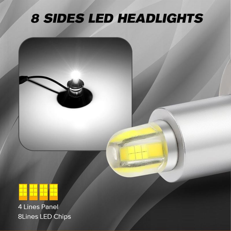 Wholesale 6 Sides LED Headlight 4 Sides LED Auto Lamps 8 Sides Car Light Bulb H7 LED H4