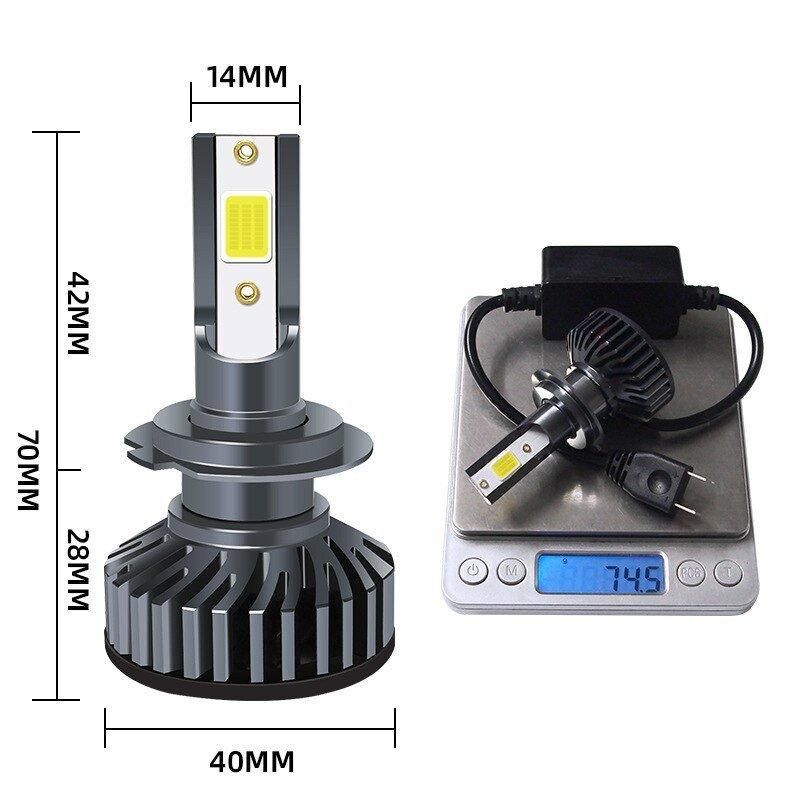 Fast Shipping F2 COB Chip H1 H3 H4 H7 LED Car Bulb H11h13 Car LED Light Headlamp 9005 9006 Auto Lamp 8000K Car LED Headlamp